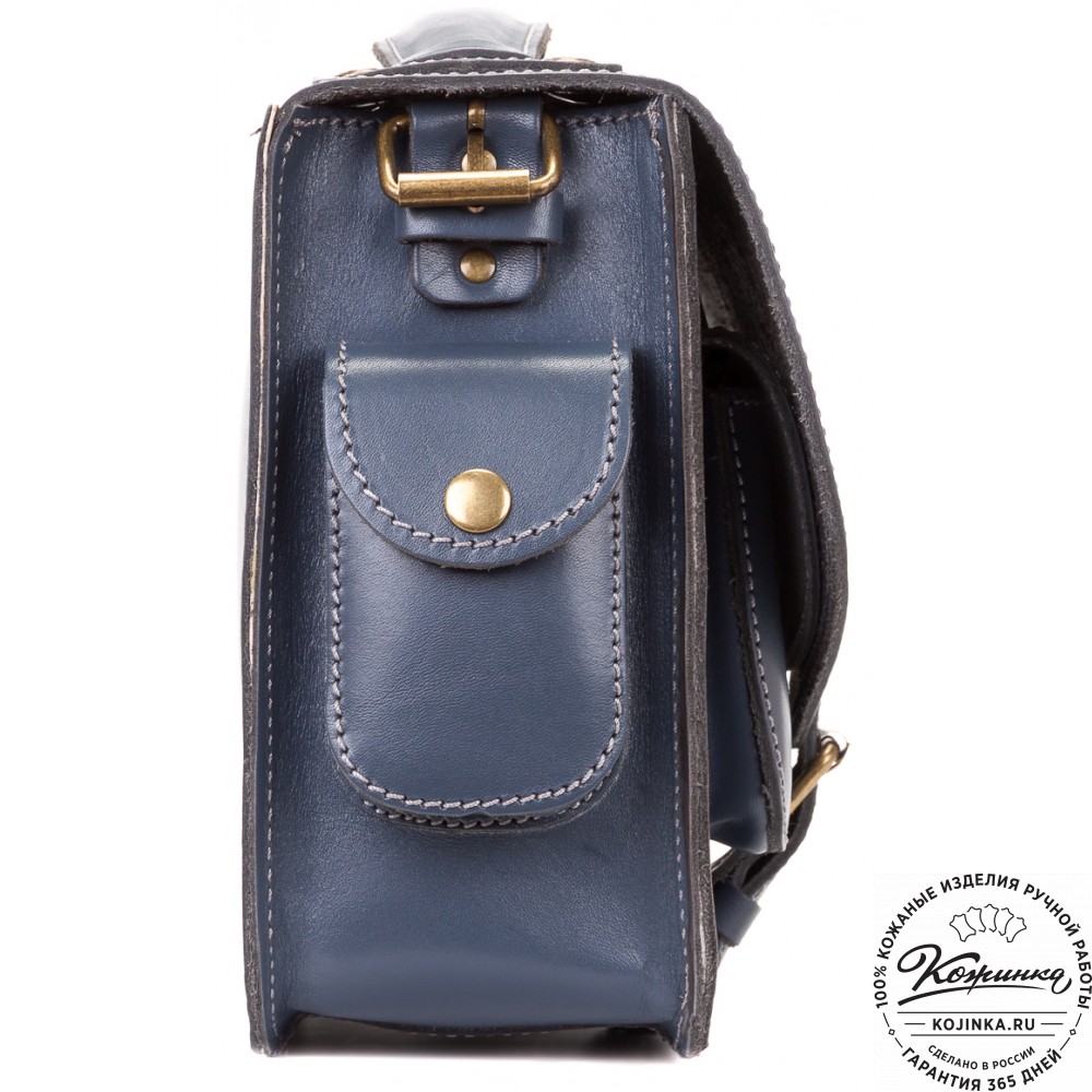 Кожаная  сумка "Виктория" (синяя)