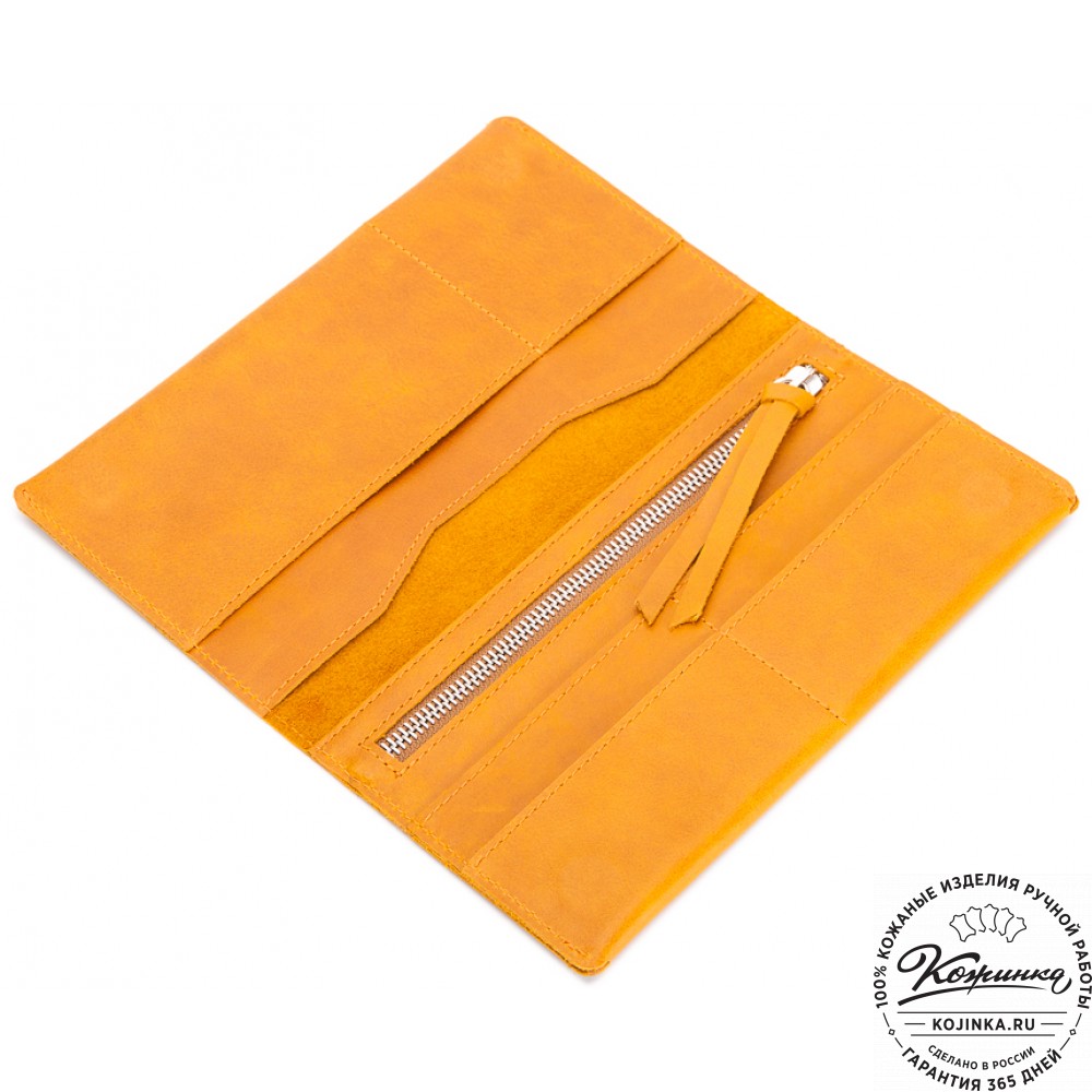 Кожаное портмоне Санкт-Петербург (желтое)